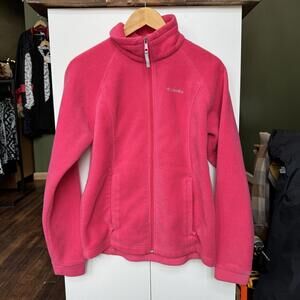 Girls Columbia Fleece Jacket in Pink. Size 18/20 or‎ XL.